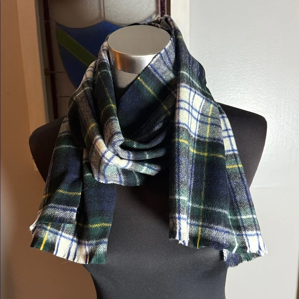 Cisco Plaid Vintage 100% Merino Wool Winter Scarf